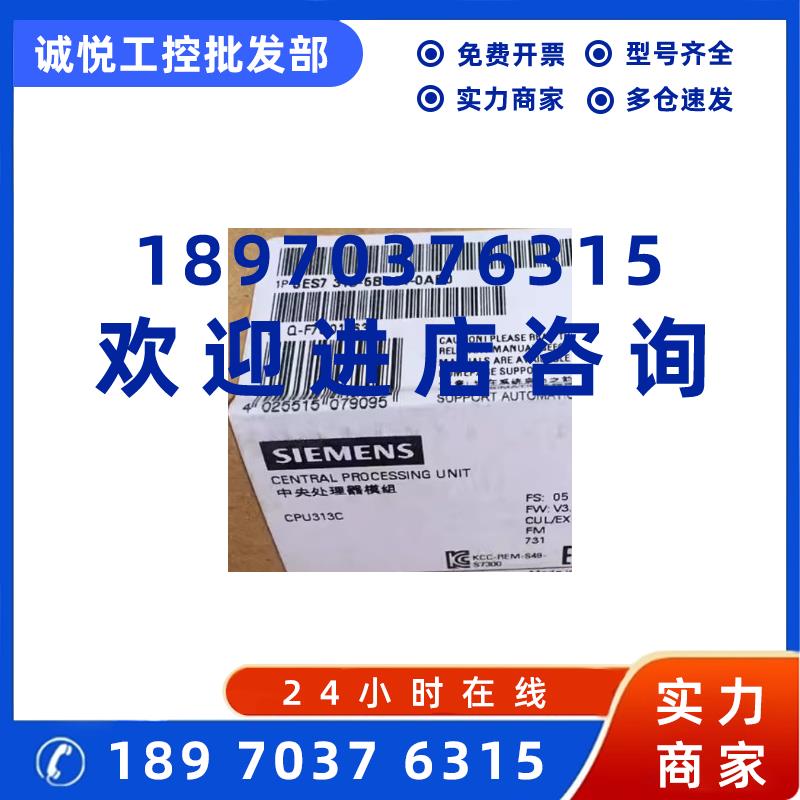 议价西门子6ES73136BG040AB0S7300CPU12集成电源6ES7313-6BG04-0A