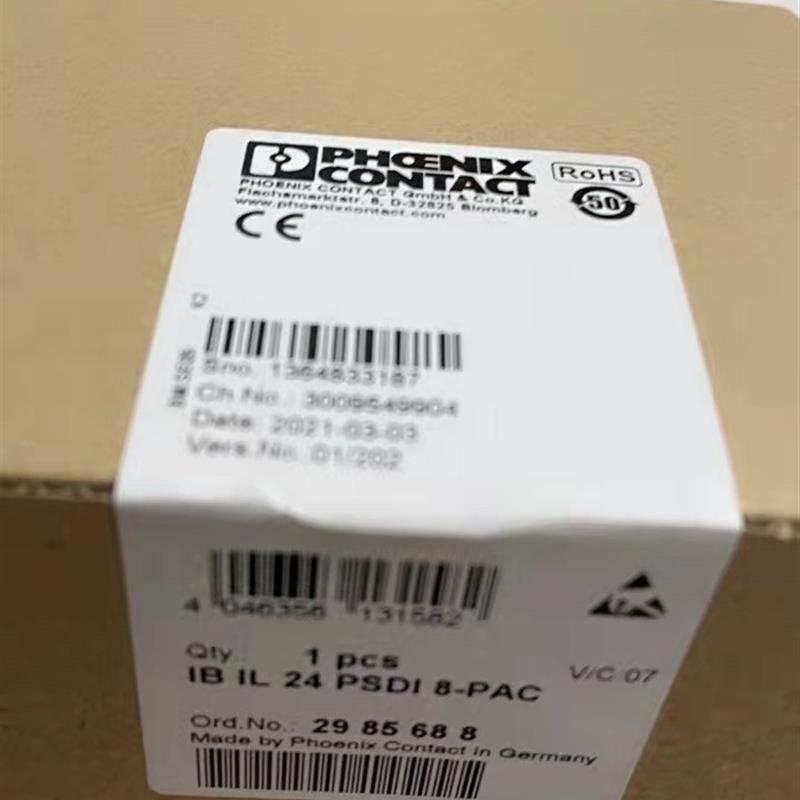 议价2985688菲尼克斯安全模块IB IL 24 PSDI 8PAC全新8信道数字量
