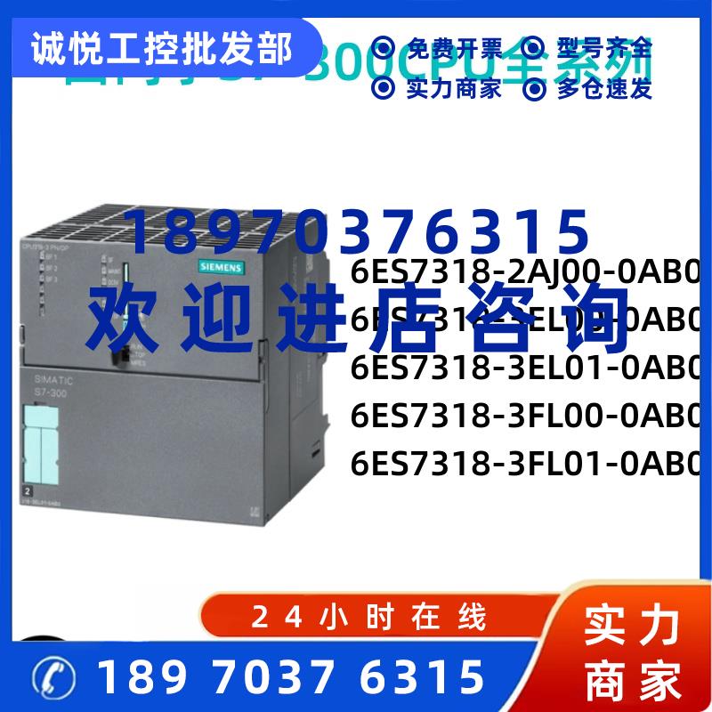 议价西门子 S7-318CPU 6ES7318-3EL01/3EL00/2AJ00/3FL00/3FL01-0