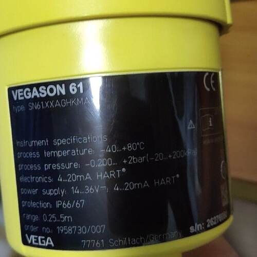 议价议价VEGASON61 VEGA液位雷达感测器 SN61.XXAGHKMA 全新现货