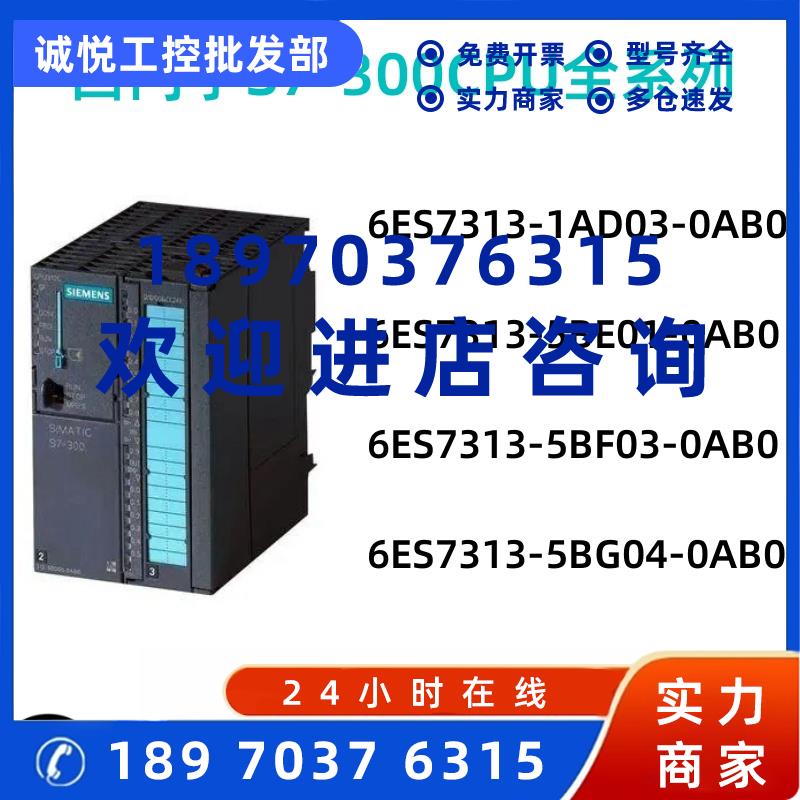 议价西门子PLC S7-313CPU模块6ES7 313-5BF03/5BG04/5BE01/1AD03-