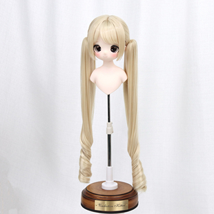 桃气岛屿BJD假发3分熊妹二次元低双马尾面筋卷