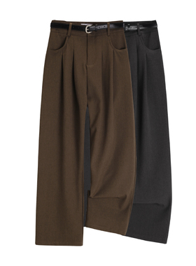 高腰垂感西装阔腿裤女韩版休闲拖地长裤气质宽松显瘦百搭直筒裤子