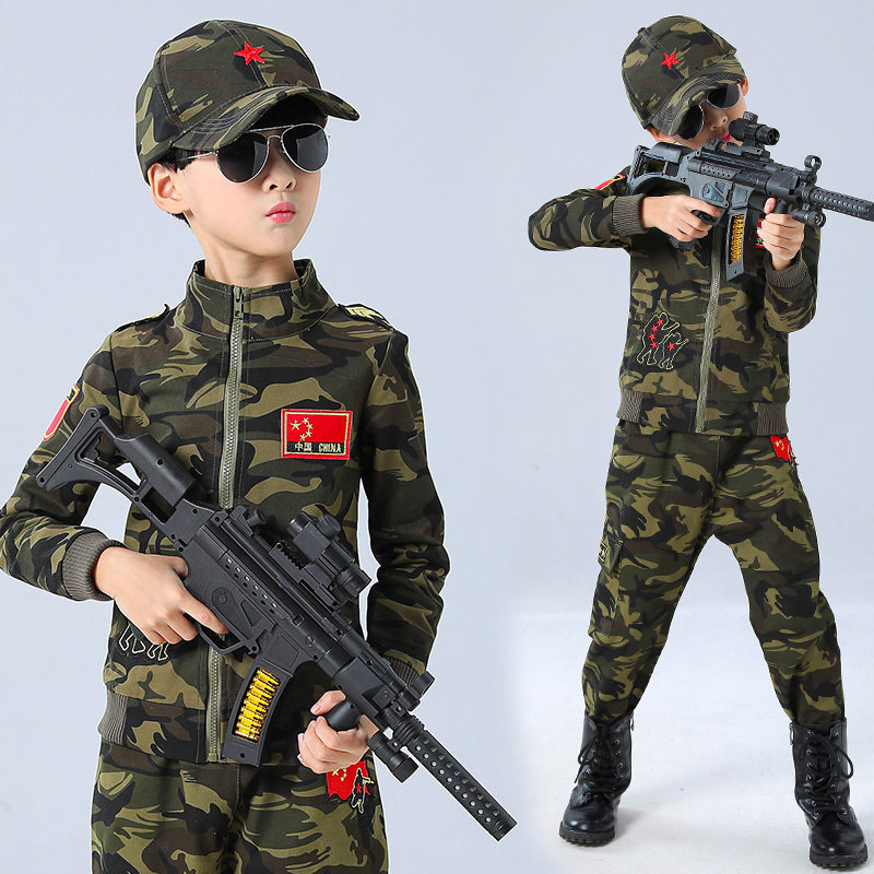 儿童迷彩服套装男童特种兵中小学生军训服装军装2024新品春季棉