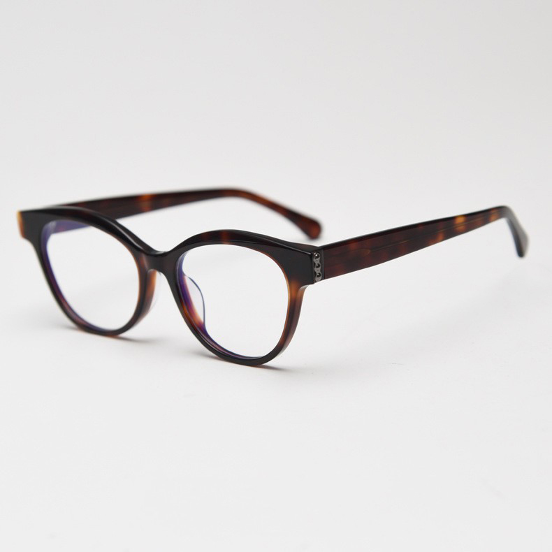 韩版板材复古猫眼高级感个性近视眼镜框女潮网红气质防蓝光平光镜