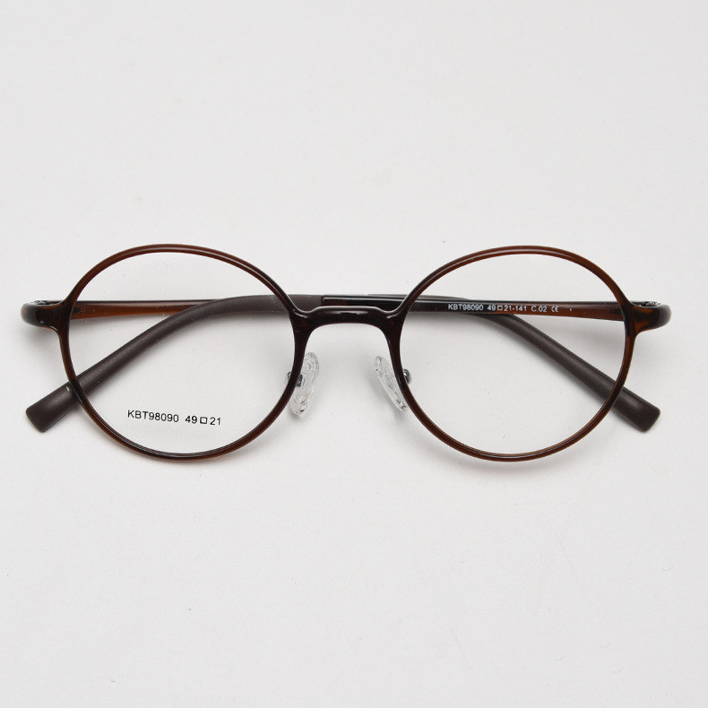 8克韩版超轻细边塑钢近视眼镜框潮男女复古圆学生平光镜架配度数