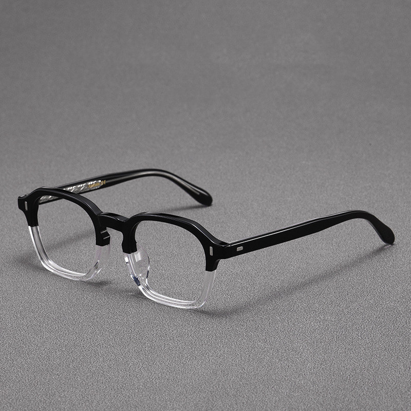 渐变色经典手造板材眼镜日系复古方框个性小众近视镜框文艺男配镜