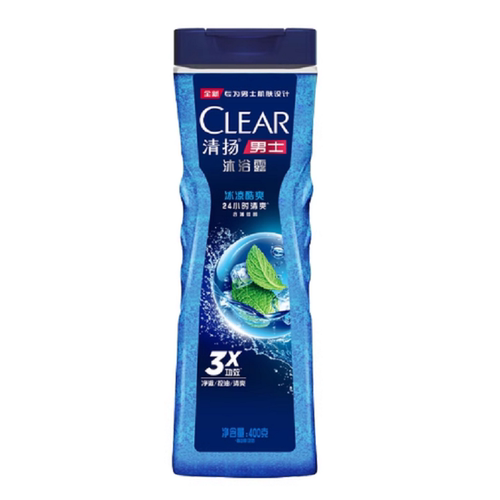 清扬男士平衡控油沐浴露400克
