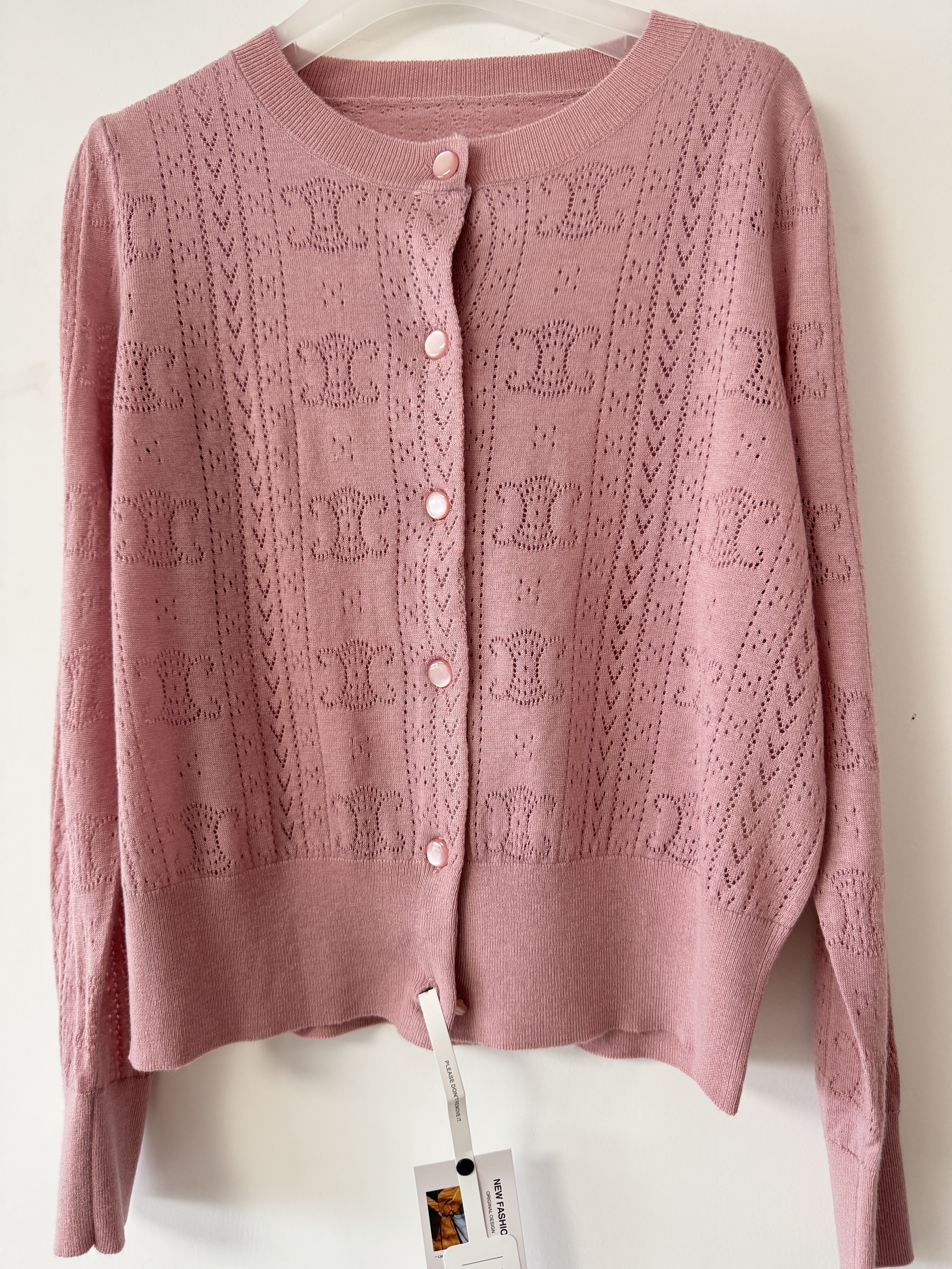 奥莱粉色镂空针织长袖短款镂空简约修身显瘦百搭纯色针织开衫外套,女装/女士精品,毛针织衫,淘宝优惠券,粉丝福利购,淘宝优惠卷