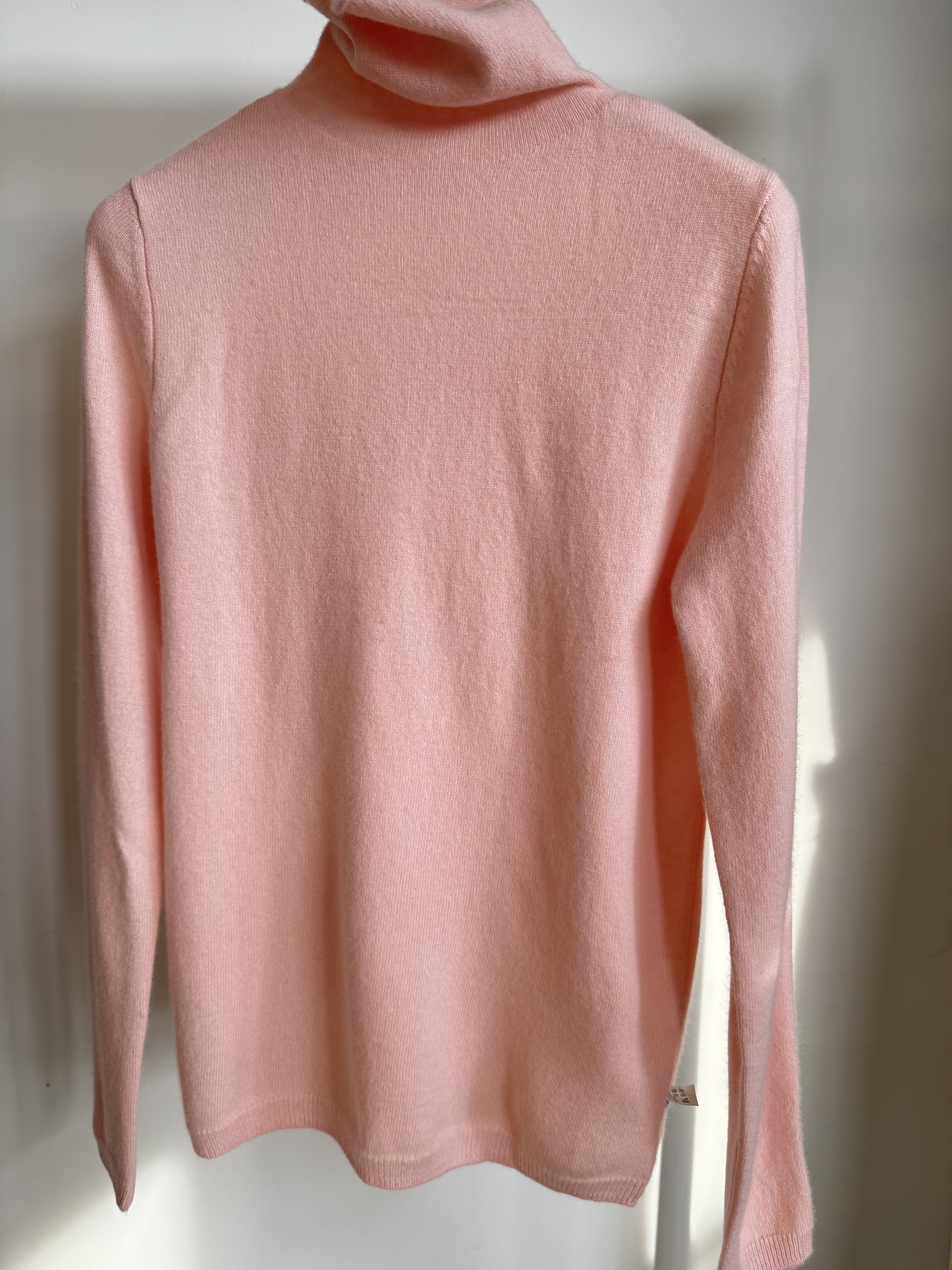 堆堆领宽松显瘦2025秋冬新款长袖高端女士打底衫纯羊毛衫粉色高领