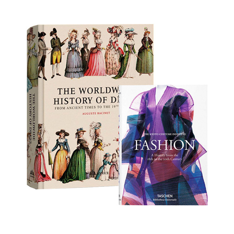 现货包邮 FASHION + The Worldwide History of Dress 古典宫廷时尚服装设计史 礼服装时尚设计搭配手册插画作品集临摹画册书籍