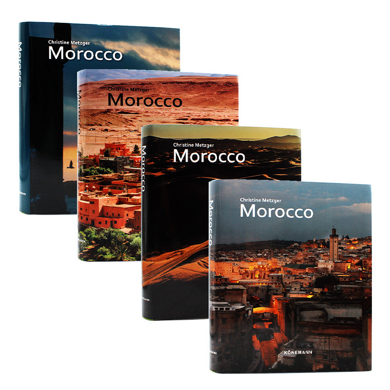 现货包邮 小本平装 Morocco 摩洛哥 位于大西洋和地中海之间 500多张照片 展示了摩洛哥的多面景观和东方文化 进口原版 多语种