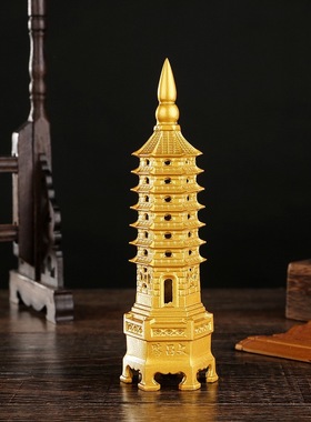 黄铜精雕款原色七层铜制质2025文昌塔纯铜摆件北斗七星7层办公室