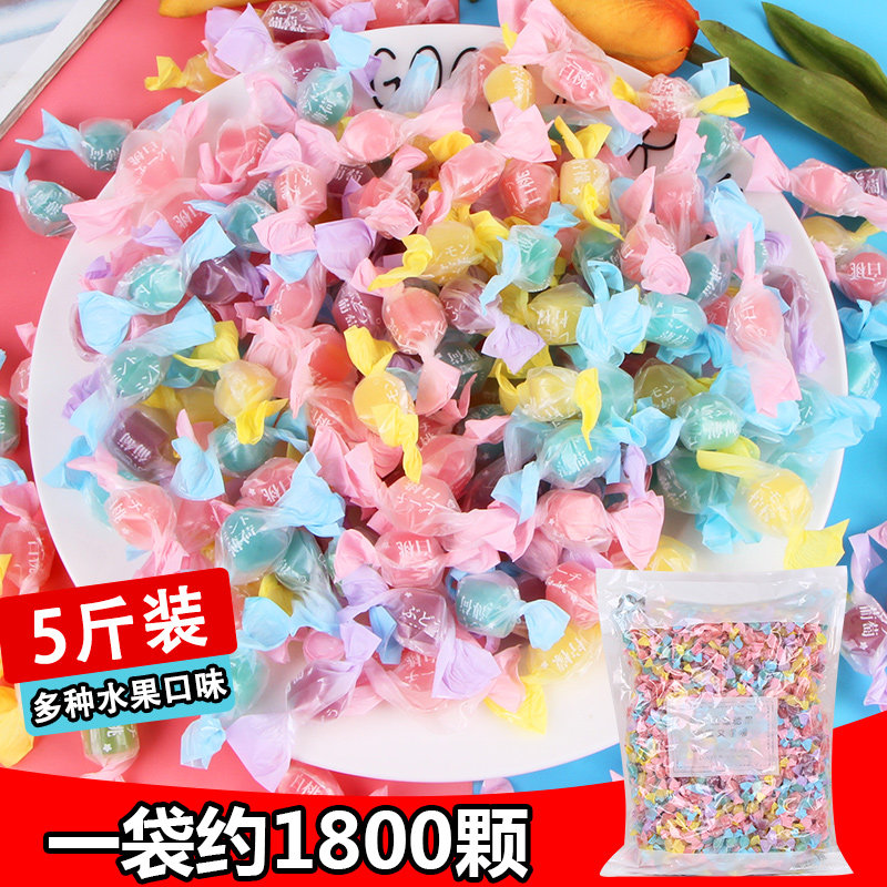 典趣5斤袋装卡通千纸鹤混合水果味糖果散装硬糖小零食品大量批发
