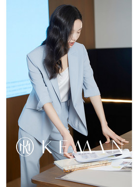 珂曼女装半袖西装外套夏季新款