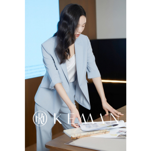 半袖 小个子薄款 西装 新款 休闲通勤西服上衣 外套夏季 KEMAN珂曼女装