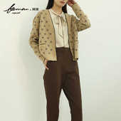 纯色通勤简约百搭直筒高腰裤 裤 子显瘦 休闲西装 珂曼女装