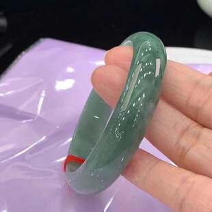 天然正品玉镯子翡翠色A 深绿浅绿色玉手镯子女款转运特价带证书