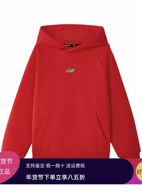Skechers斯凯奇儿童跃动新春系列男女童限定红色连帽卫衣L126K006