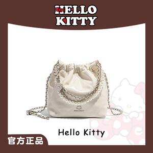 HelloKitty凯蒂猫垃圾袋包女士新款菱格链条单肩包高级感通勤包
