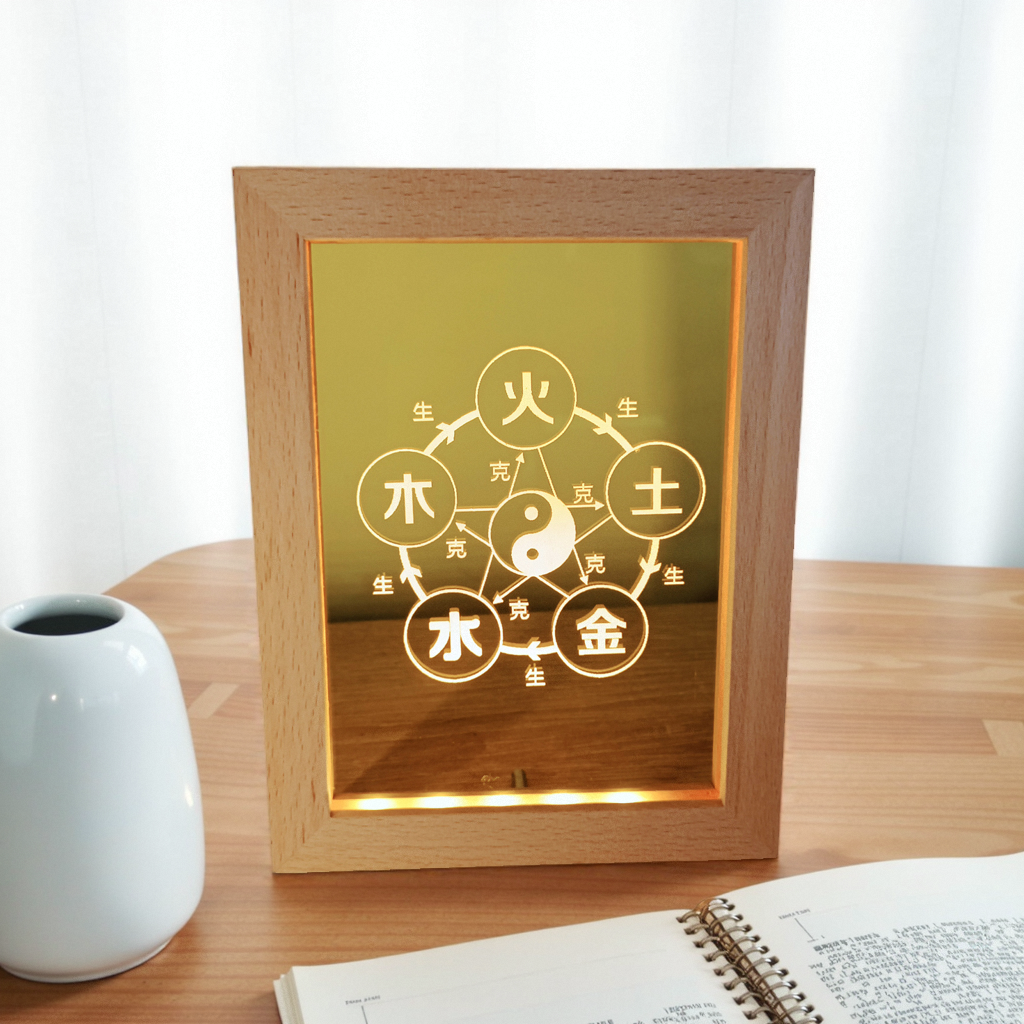 五行风水太极图灯五行生克图灯