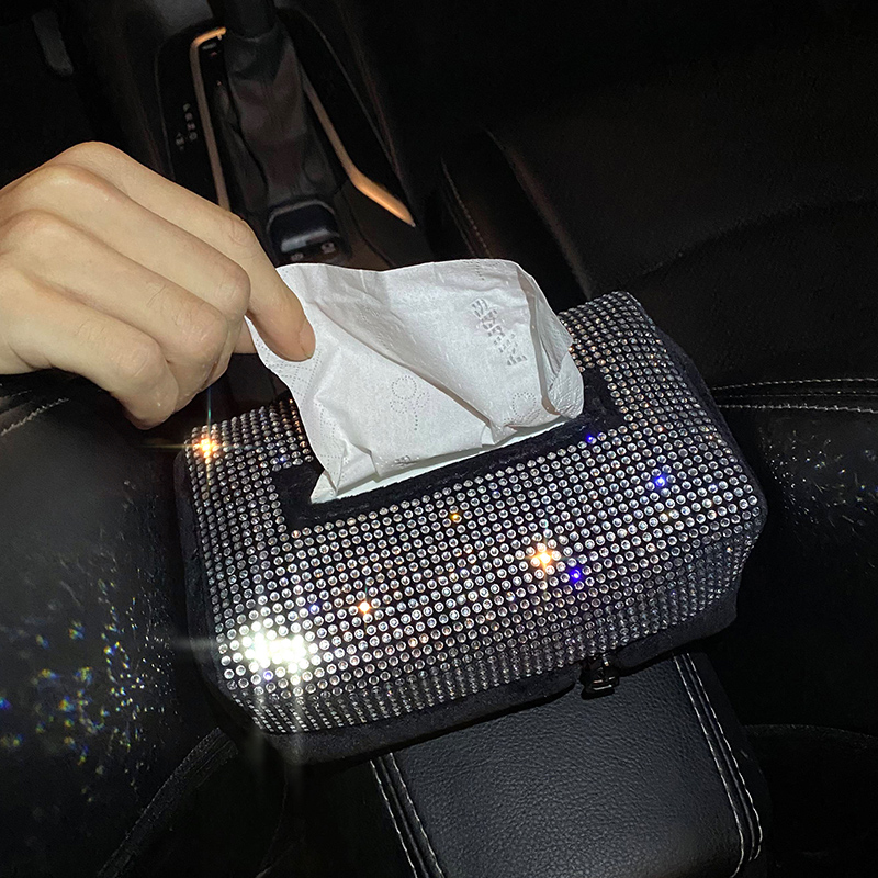 迷魅车载纸巾盒满钻款