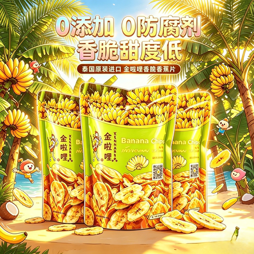 泰国进口金啦哩芭蕉片100g香蕉