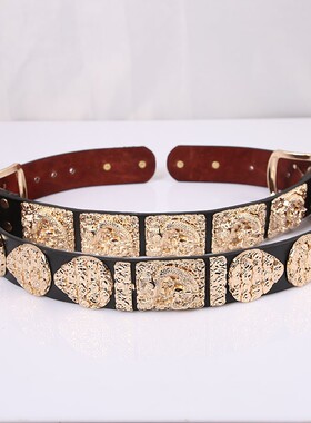 汉服男士革带女款腰带加长版双扣锦衣卫腰带飞鱼服圆领袍腰带配饰