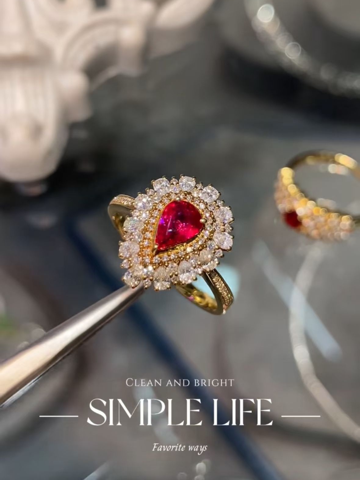 天然无烧 红宝石戒指 鸽血红 宫廷风格 高贵优雅