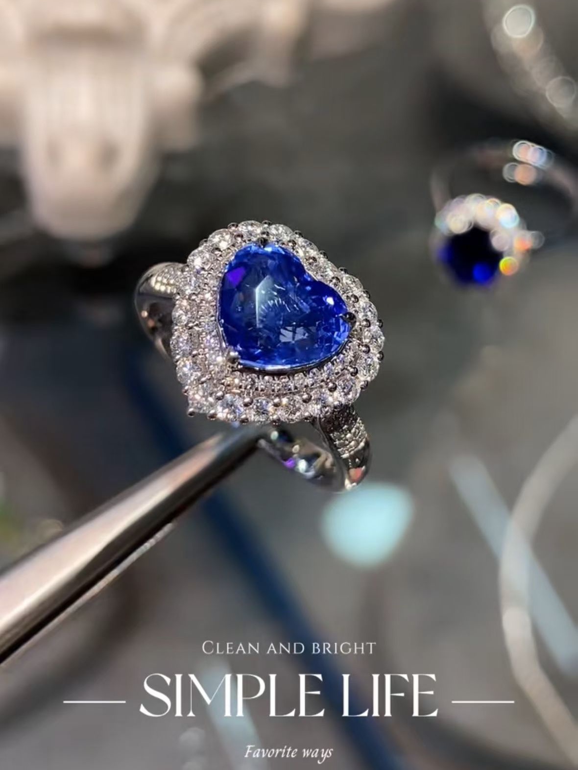 天然无烧 皇家蓝 蓝宝石戒指 3克拉 大台面干净满火彩 时尚优雅