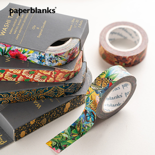 paperblanks佩兰克和纸胶带复古风手账装饰贴纸精致文艺2卷组合套装伍尔夫笔记海浪高档