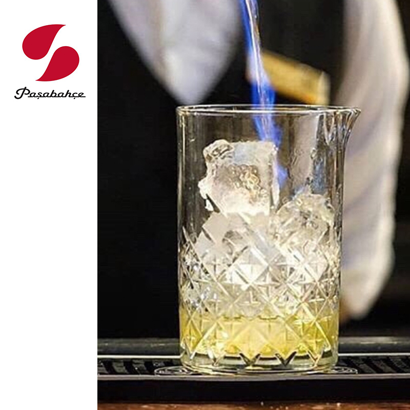 调酒器无铅进口玻璃搅拌杯pasabahce刻花酒吧分酒器混合杯公杯壶