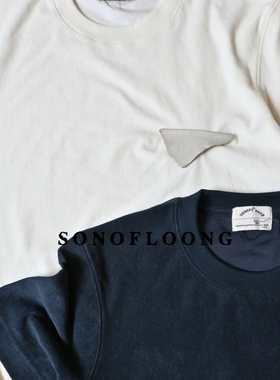 SONOFLOONG透气毛巾面料口袋短袖T真皮三角口袋T恤COOLMAX潮牌tee