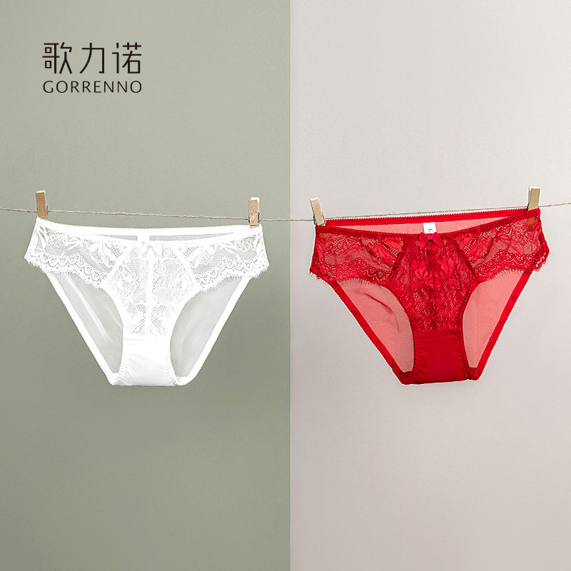 红色结婚女士内裤法式本命年白色内衣蕾丝性感新款低腰三角短裤头,女士内衣/男士内衣/家居服,女三角裤,淘宝优惠券,粉丝福利购,淘宝优惠卷
