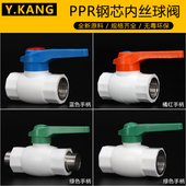 4分 6分 ppr水管配件 加厚PPR钢芯双内丝球阀 PPR阀门