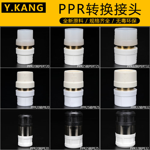PPR转换接头PPR转PE 转PERT 转PB 转接头 20 25 32地暖管转换接头