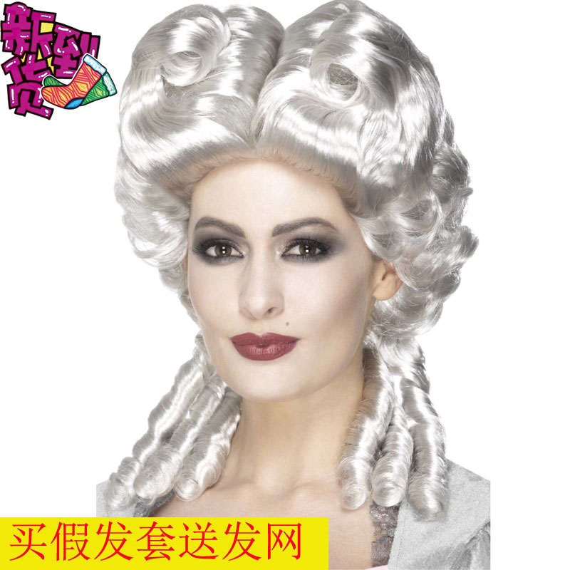 宫廷假发舞台表演长卷复古