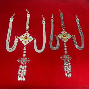 藏族藏式复古合金腰带藏袍藏族锅庄表演裹裙裹裙腰链配饰