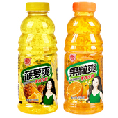 果粒爽饮料整箱550ml 15菠萝汁菠萝啤果味饮品果肉多大瓶果粒橙汁