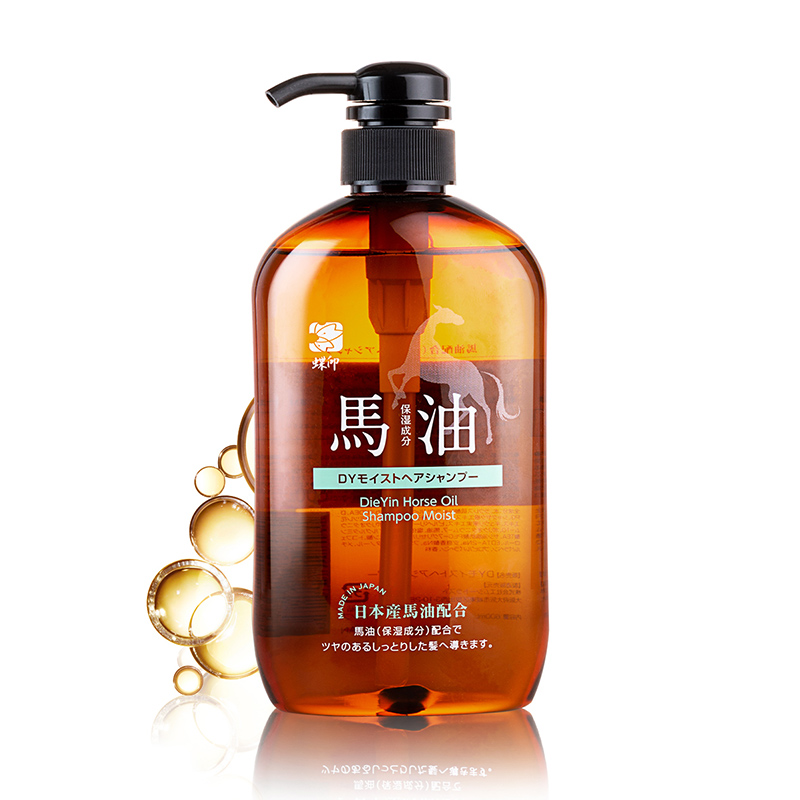 蝶印马油洗发水补水型600ml头皮天然改善毛躁柔顺滋养