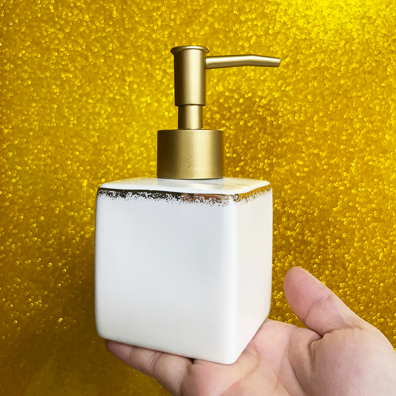 高级金边分装瓶陶瓷洗手液瓶