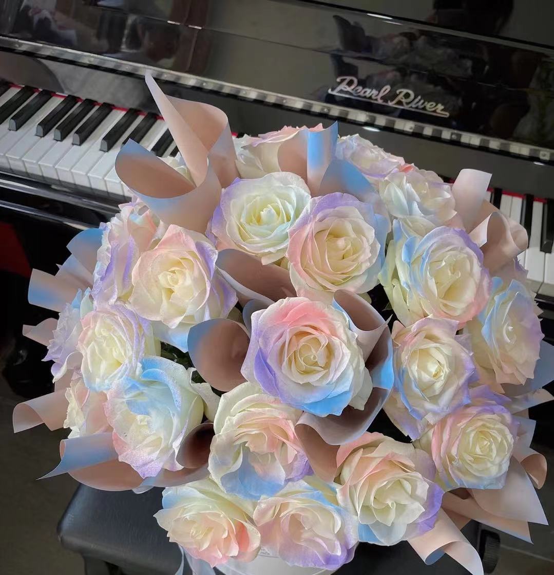 研花丫 鲜花喷漆 人鱼姬鲜花喷色剂 珠光玫瑰花店专用花艺彩喷