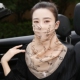 100%桑蚕丝口罩护颈防晒面纱女遮脸面罩真丝透气薄款 围巾一体 夏季
