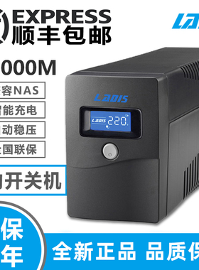 雷迪司UPS不间断电源H1000M 1KVA/600W电脑服务器NAS停电备用220v