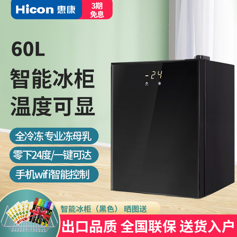 HICON/惠康 BD-60G冰柜商用大容量小型家用冷冻柜立式小冰箱冷柜