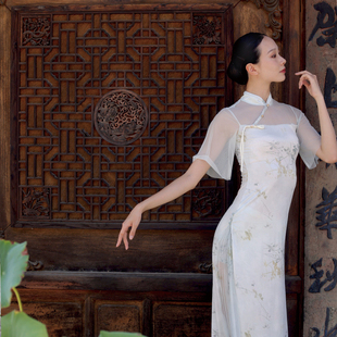 舞瑞祥古典舞中国舞女旗袍舞蹈服练功演出服跳舞专用开叉弹力修身