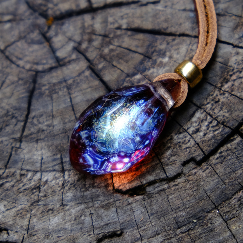 星の结晶  宇宙玻璃星空球送女友情侣礼物饰品星空吊坠毛衣链手链