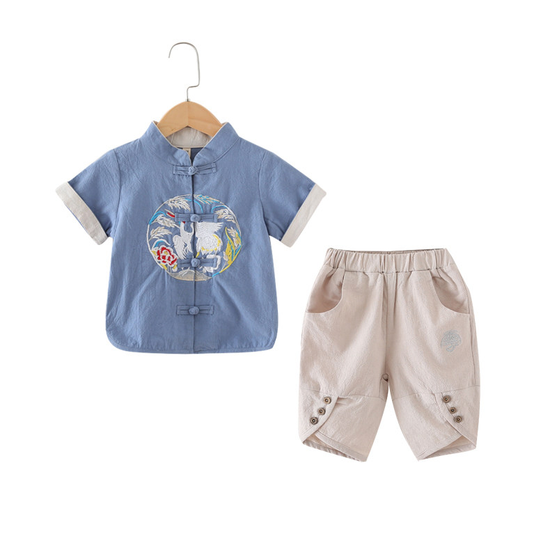 夏季男童汉服唐装套装