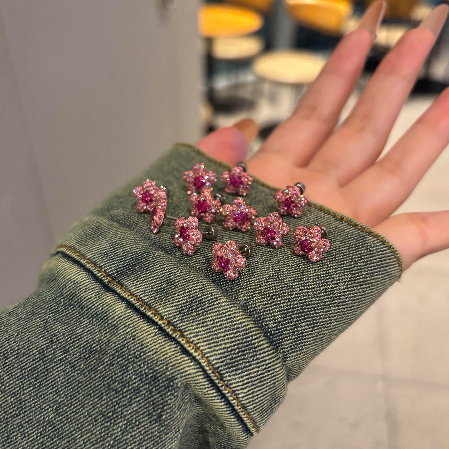 爆闪满钻迷你粉色星星耳钉女轻奢小众高级感秋冬耳环高颜值耳饰,饰品/流行首饰/时尚饰品新,耳环,淘宝优惠券,粉丝福利购,淘宝优惠卷