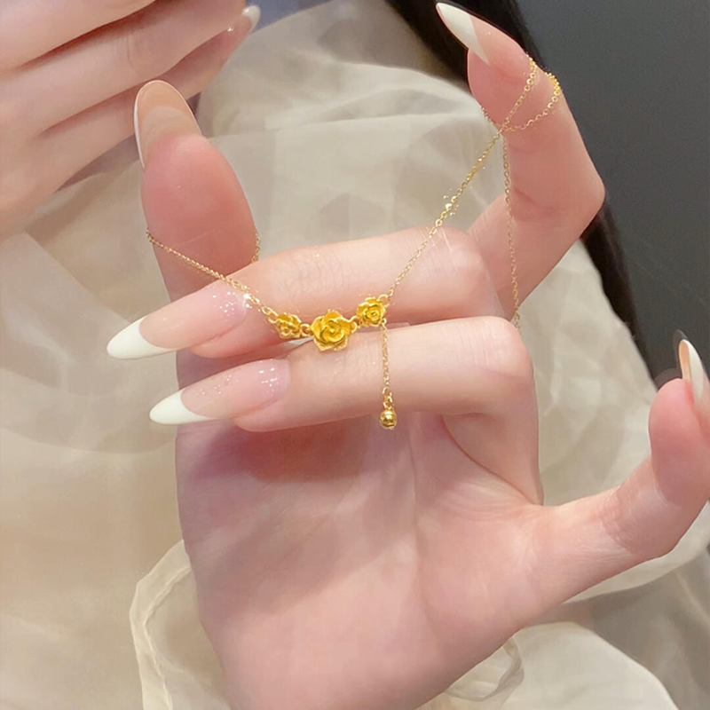 「心动至上」复古金色玫瑰花流苏